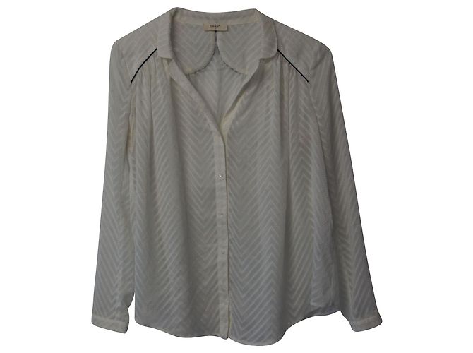 Blusa con textura Ba&sh de poliéster blanco - vista 4