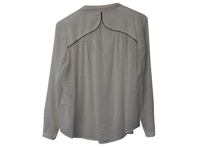 Blusa con textura Ba&sh de poliéster blanco - vista 5