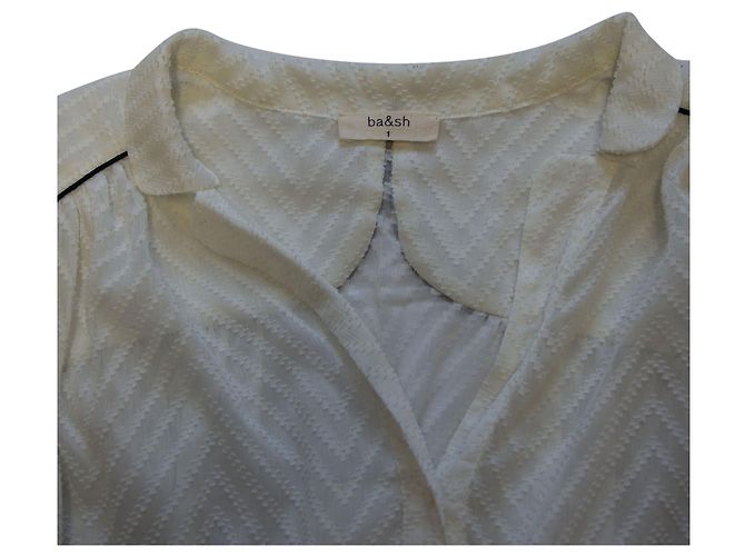 Blusa con textura Ba&sh de poliéster blanco - vista 6
