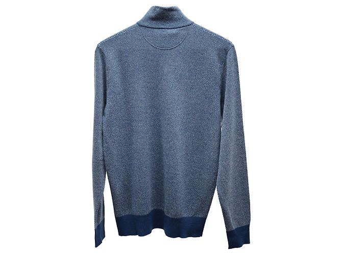 Maglia Pullover Roadster Loro Piana in Cashmere Blu - vista 2