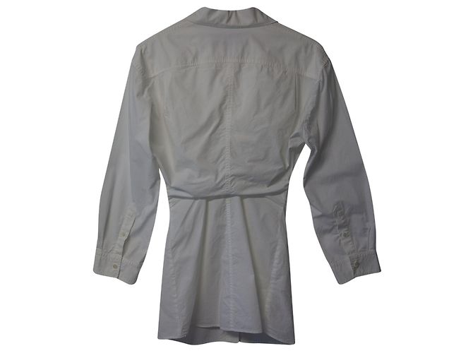 Jacquemus La robe Baunhilha Vestido camisero a capas de algodón blanco - vista 2