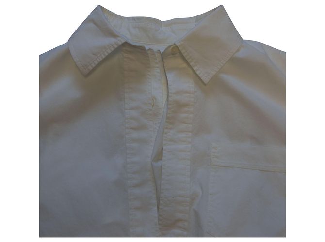 Jacquemus La robe Baunhilha Vestido camisero a capas de algodón blanco - vista 3