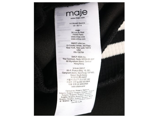 Maje Minikleid mit Rüschenärmeln aus schwarzem Polyester - Ansicht 5