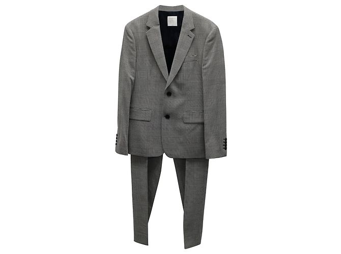 Sandro Paris Suit with Houndstooth Check Design in Grey Polyester - view 2