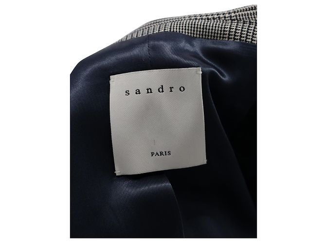 Sandro Paris Suit with Houndstooth Check Design in Grey Polyester - view 8