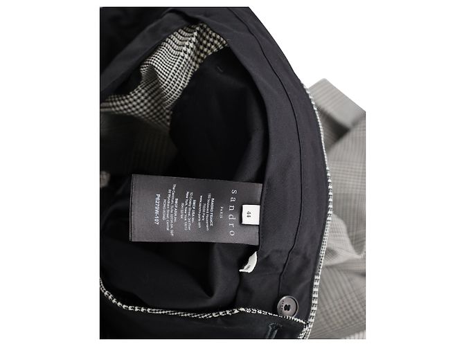 Sandro Paris Suit with Houndstooth Check Design in Grey Polyester - view 9