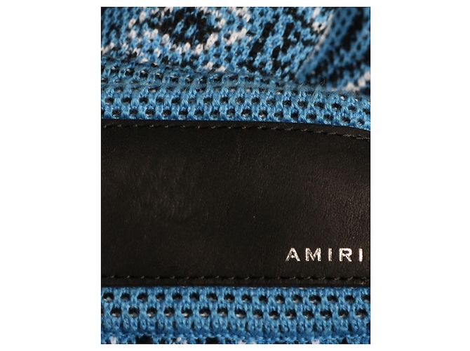 Amiri Pantaloncini Bandana da Uomo in Cotone Stampato Azzurro - vista 3