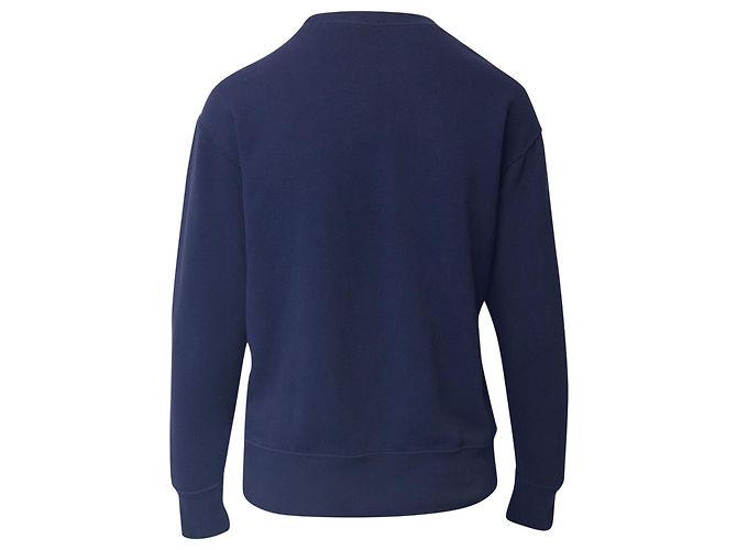 Polo Ralph Lauren Sweatshirt mit besticktem Logo aus marineblauer Baumwolle - Ansicht 3