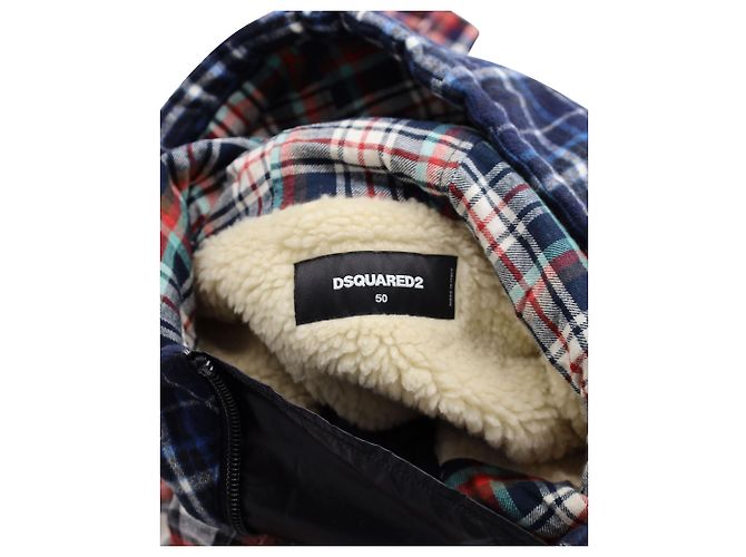 Dsquared2 Kapuzenpullover mit Karomuster aus roter Baumwolle - Ansicht 3