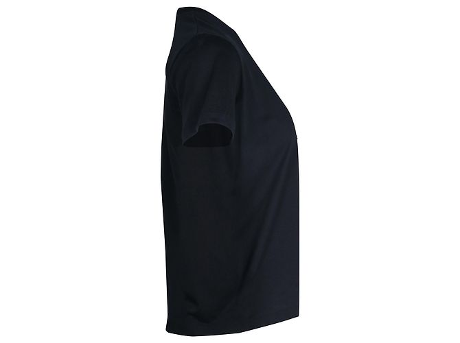 Camiseta de algodón negro con cuello redondo y adornos de Prada - vista 2
