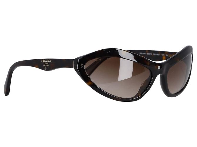 Prada Swing Sonnenbrille aus schwarzem Acetat - Ansicht 2