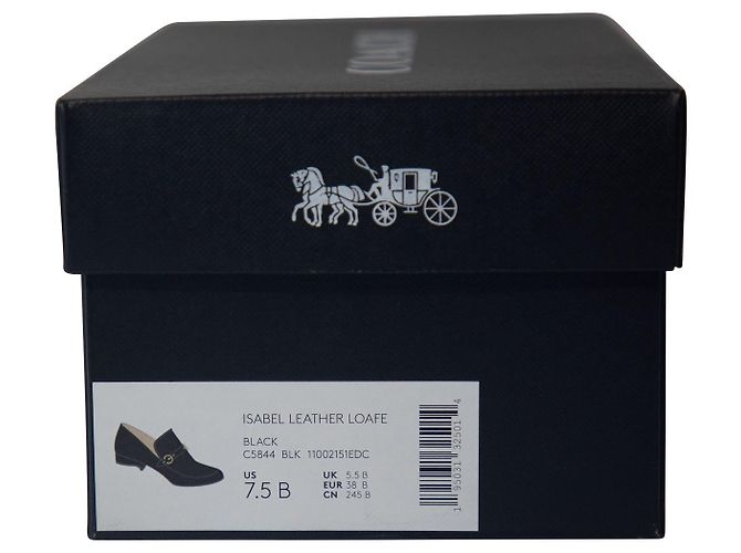 Coach Mocassins Isabel en Cuir Noir - vue 7
