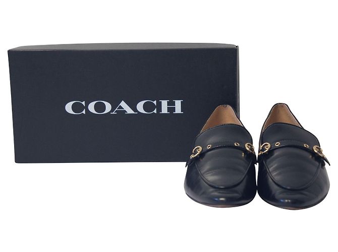 Coach Mocassins Isabel en Cuir Noir - vue 8