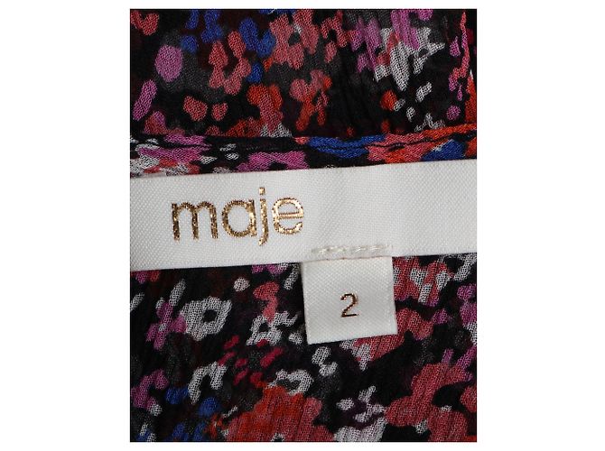 Durchsichtige Maje-Bluse aus Polyester mit Blumendruck Python drucken - Ansicht 4