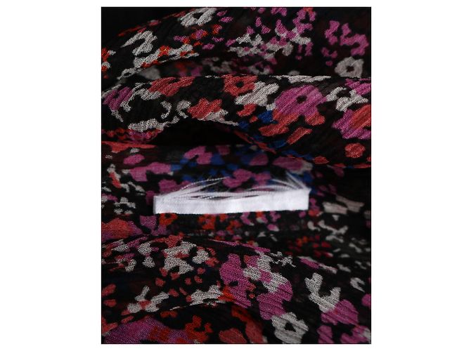 Durchsichtige Maje-Bluse aus Polyester mit Blumendruck Python drucken - Ansicht 5