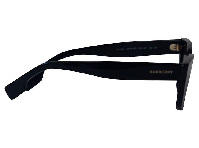 Burberry BE4321 Rectangular Sunglasses in Black Plastic Frame - view 3