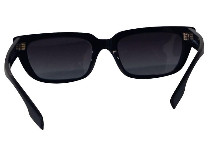 Burberry BE4321 Rectangular Sunglasses in Black Plastic Frame - view 4