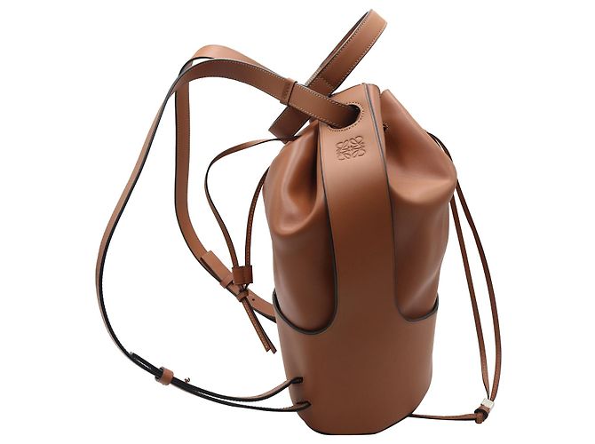Borsa a secchiello Loewe Balloon in pelle marrone chiaro - vista 3