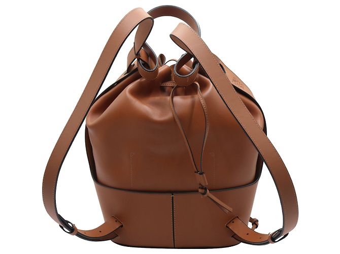 Borsa a secchiello Loewe Balloon in pelle marrone chiaro - vista 4