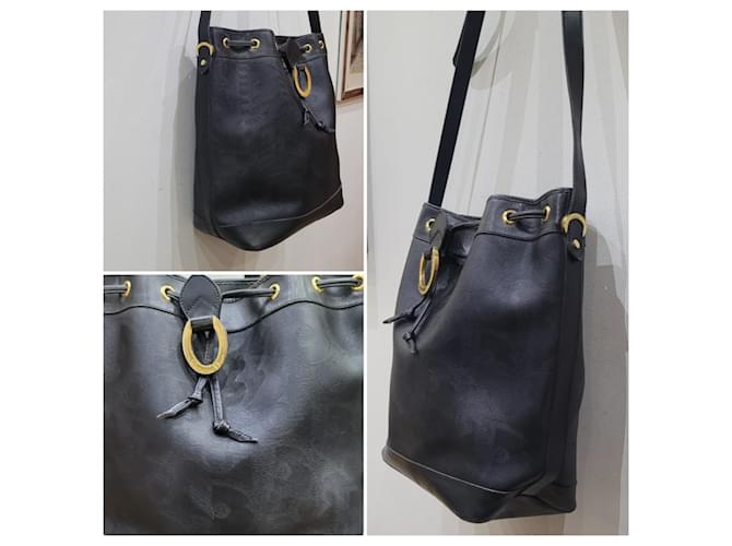 Christian Dior borsa secchiello monogram Nero - vista 13