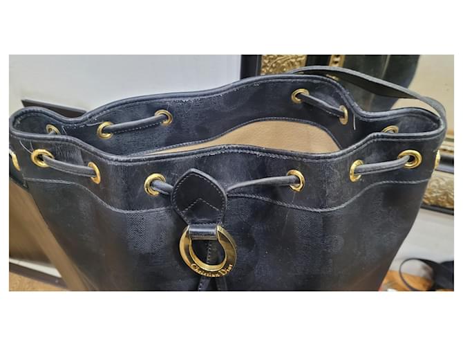 Christian Dior borsa secchiello monogram Nero - vista 7