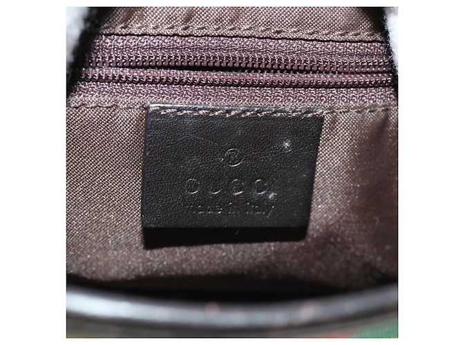 GUCCI GG Canvas Jackie Web Sherry Line Borsa a tracolla Beige Rosso Verde Auth rd3512 - vista 19