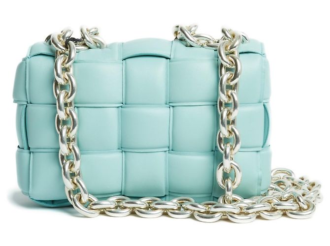 Cassette Bottega Veneta CASSETTA A CATENA MENTA NUOVA Blu chiaro - vista 4