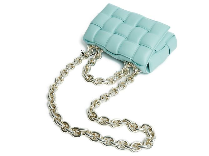 Cassette Bottega Veneta CASSETTA A CATENA MENTA NUOVA Blu chiaro - vista 5