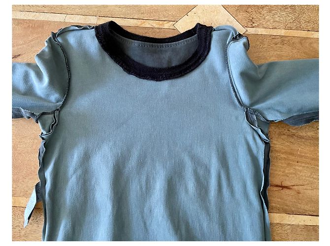 Top Stouls in camoscio elasticizzato blu - Taglia S - vista 12