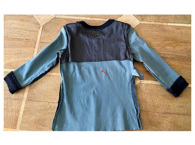 Top Stouls in camoscio elasticizzato blu - Taglia S - vista 13