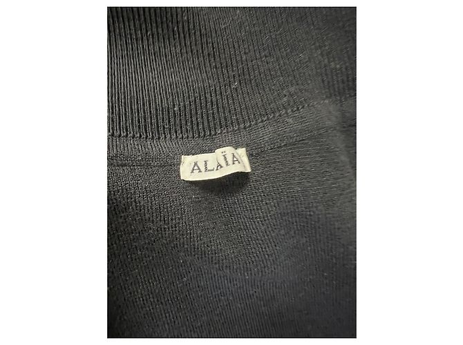 Alaïa Rock aus Wolle schwarz hoch tailliert mittellang - Ansicht 7