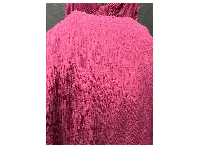 Vestido Prada de seda drapeado rojo oscuro Burdeos - vista 4
