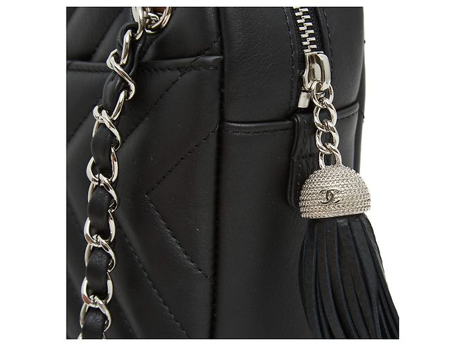 Timeless Chanel SPINA DI PESCE NERO OPACO CLASSICO SENZA TEMPO Silver hardware - vista 5