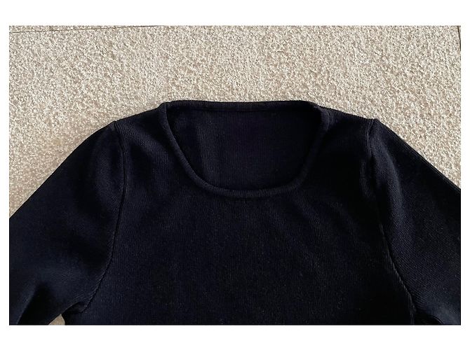 Autre Marque camisola curta 3/4 mangas Preto - vista 10