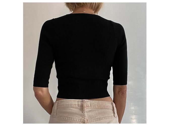Autre Marque camisola curta 3/4 mangas Preto - vista 12