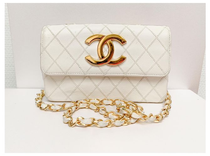 Timeless Mini-Tasche Chanel zeitloses Vintage-Weiß GHW - Ansicht 9