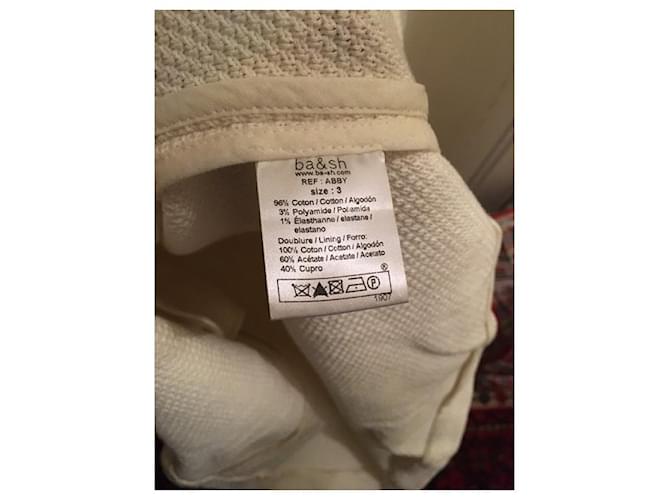 Casaco Ba&Sh de algodão cor eggshell Fora de branco - vista 5
