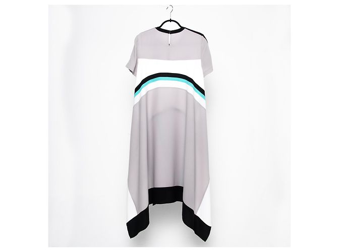 Bcbg Max Azria BCBGMaxazria Landebahn CAIT LMQ62C07 - 36 DOVE mittellanges Kleid Grau - Ansicht 3