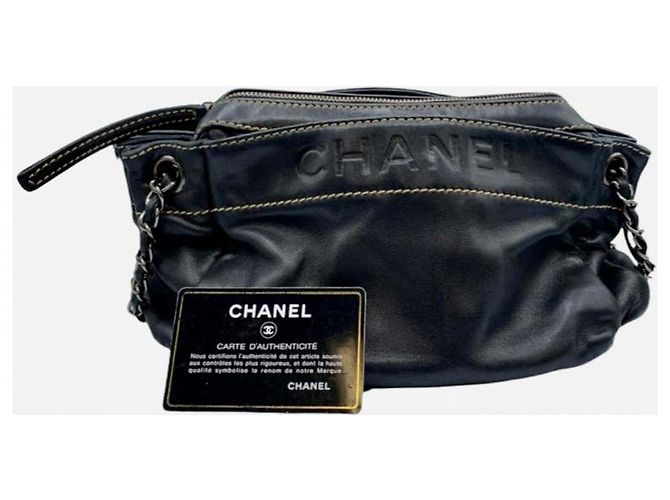 Borsa a fisarmonica lassista di Chanel Nero - vista 2