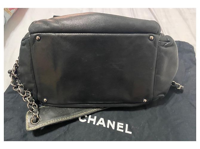 Borsa a fisarmonica lassista di Chanel Nero - vista 3