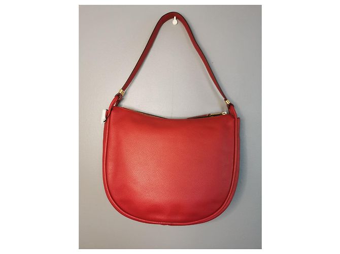 Borsa Hobo Marc Jacobs Grande in Pelle Martellata Rossa Rosso - vista 2