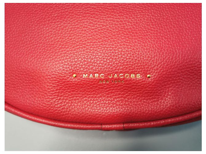 Borsa Hobo Marc Jacobs Grande in Pelle Martellata Rossa Rosso - vista 4