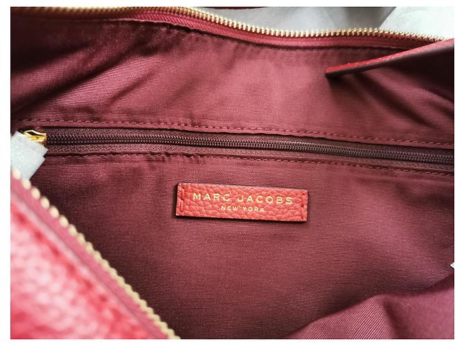Borsa Hobo Marc Jacobs Grande in Pelle Martellata Rossa Rosso - vista 5