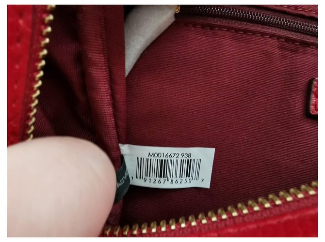 Borsa Hobo Marc Jacobs Grande in Pelle Martellata Rossa Rosso - vista 6