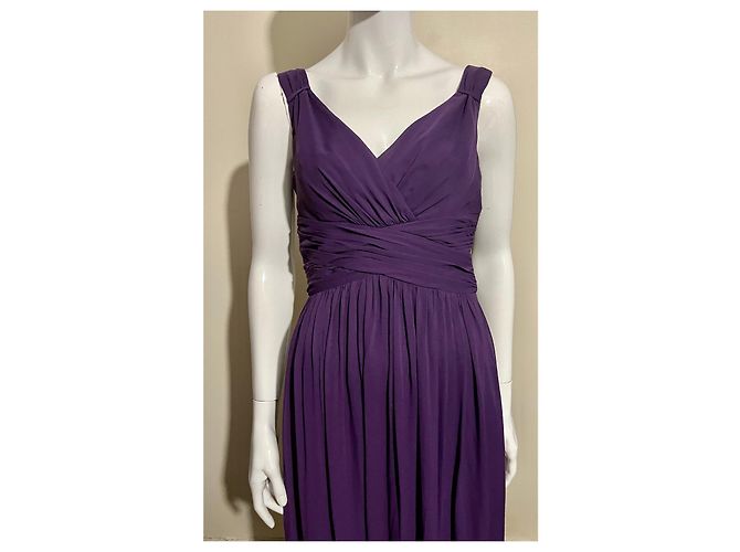 Jenny Packham Abito da sera in chiffon viola Viola scuro - vista 4