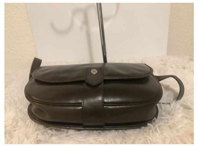 Borsa a tracolla Christian Dior in pelle kaki Cachi - vista 3