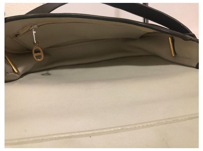 Borsa a tracolla Christian Dior in pelle kaki Cachi - vista 4