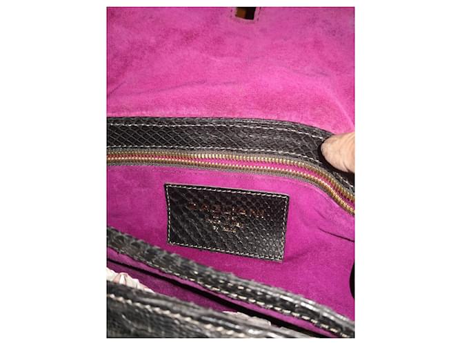 Zagliani Python Handtasche Dunkelbraun - Ansicht 4