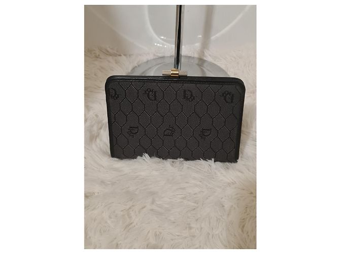 Pochette Christian Dior Monogramma Grigio Scuro in Tessuto Grigio antracite - vista 2
