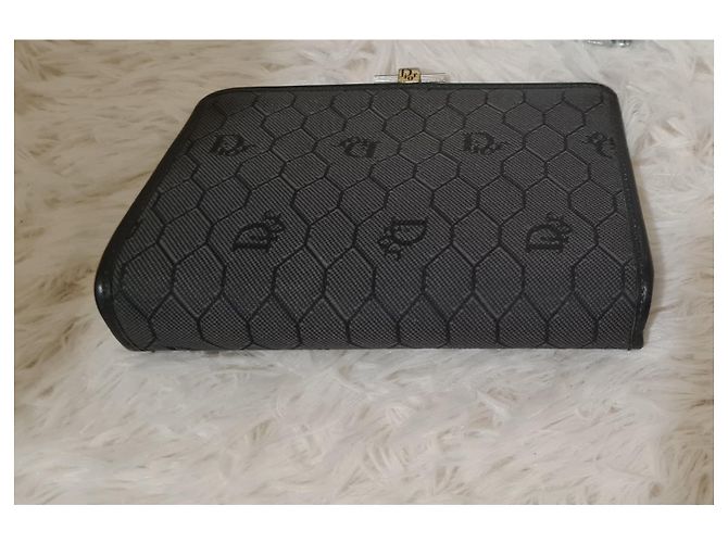 Pochette Christian Dior Monogramma Grigio Scuro in Tessuto Grigio antracite - vista 4
